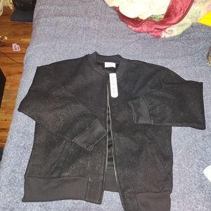 Olive and Oak black bomber black jacket nwt xl